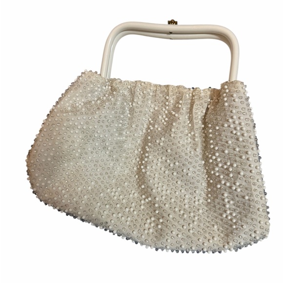 Colorful Beaded and White Reversible Women's Handbag - Picture 11 of 11